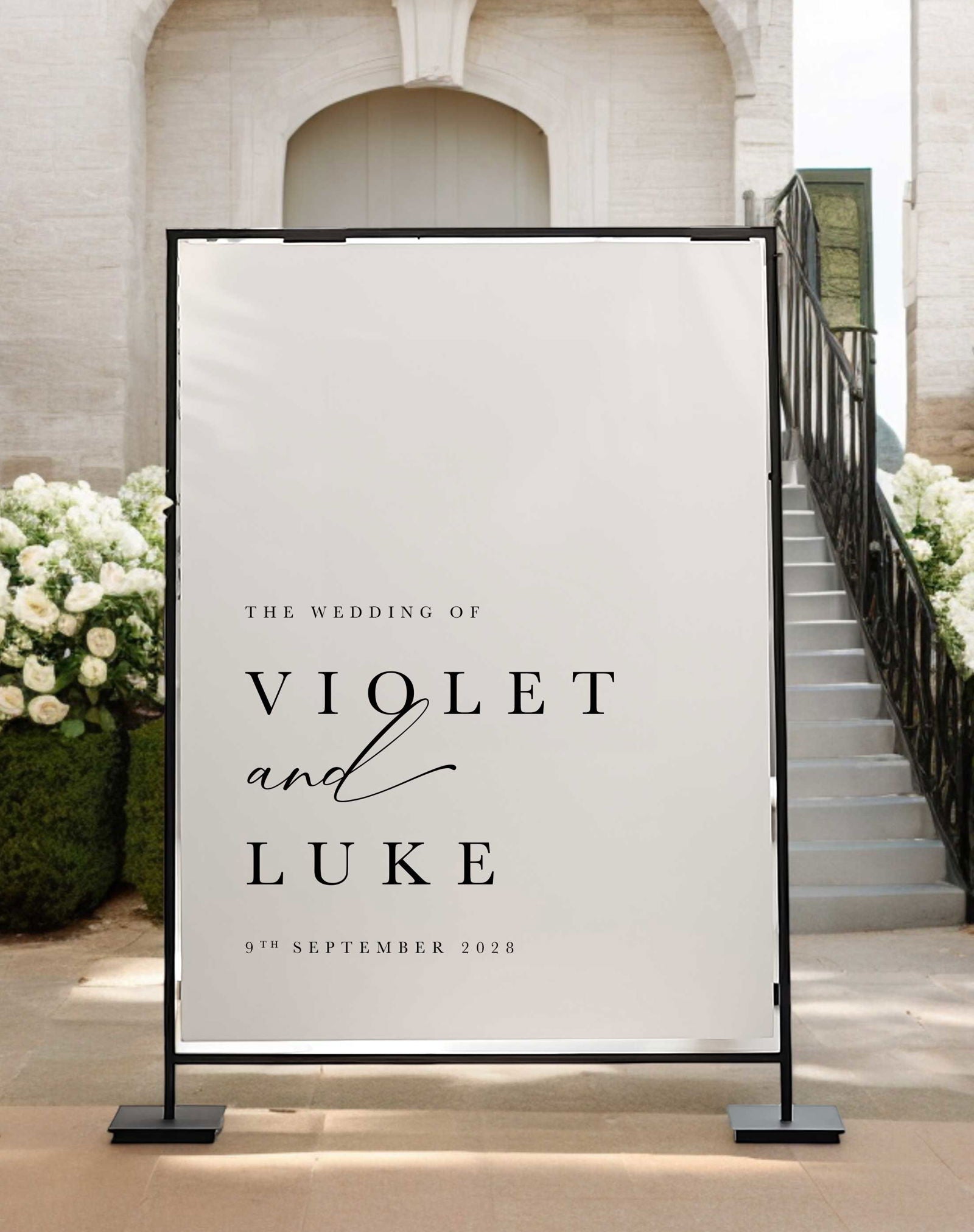 Violet | Wedding Welcome Sign - Ivy and Gold Wedding Stationery -  