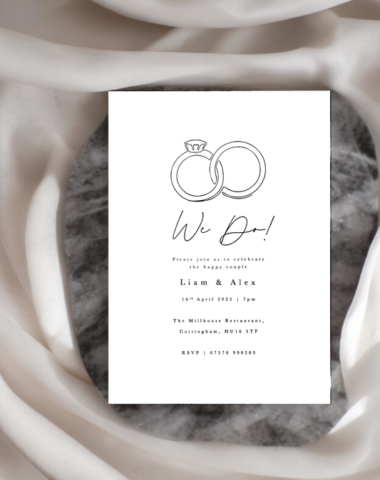 Ring Engagement Invitation - Ivy and Gold Wedding Stationery