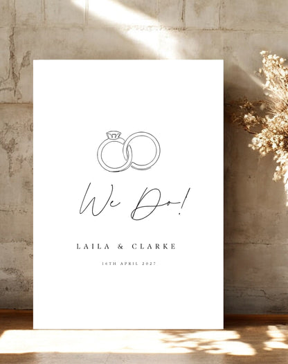 We Do Engagement Party Sign - Ivy and Gold Wedding Stationery