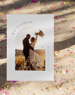 We Eloped Reception Invitation - Ivy and Gold Wedding Stationery