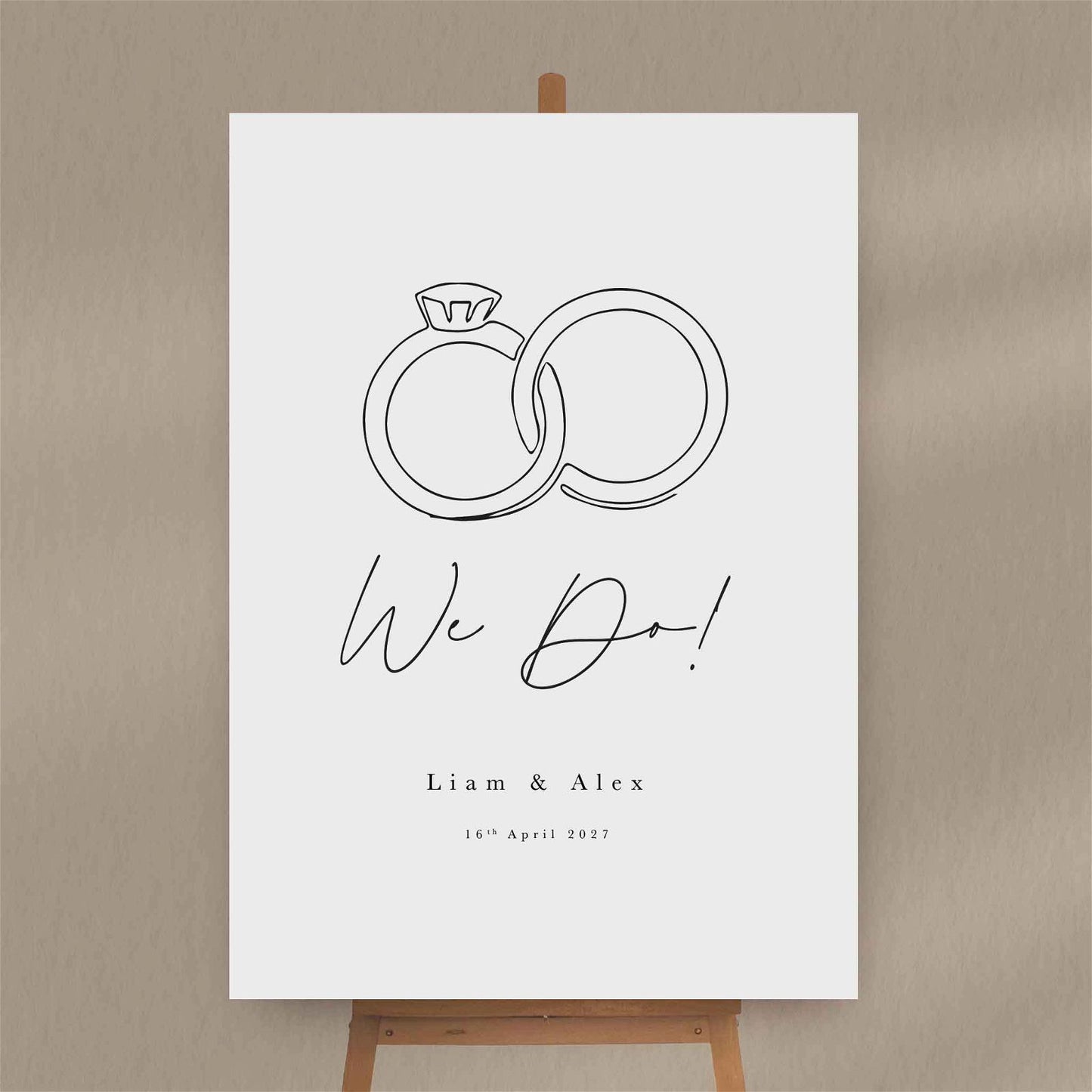 We Do Engagement Party Sign  Ivy and Gold Wedding Stationery   