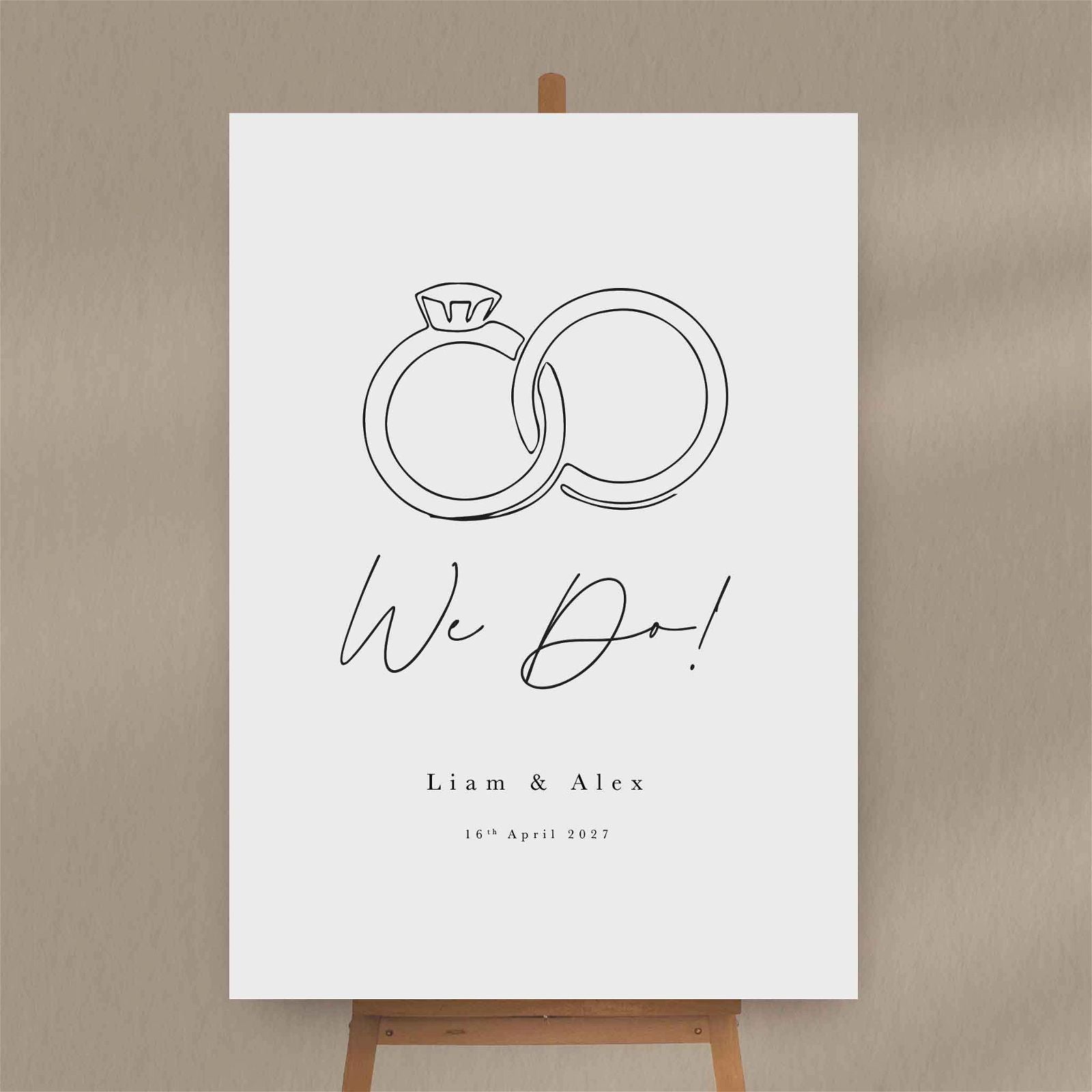 We Do Engagement Party Sign  Ivy and Gold Wedding Stationery   
