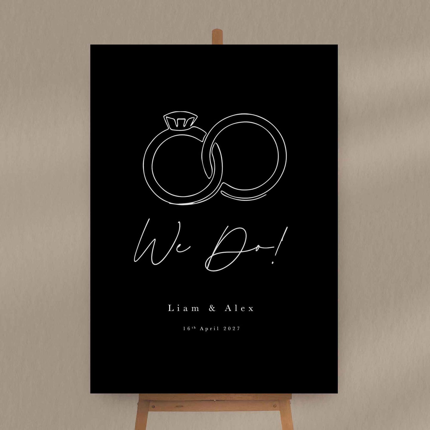 We Do Engagement Party Sign  Ivy and Gold Wedding Stationery   