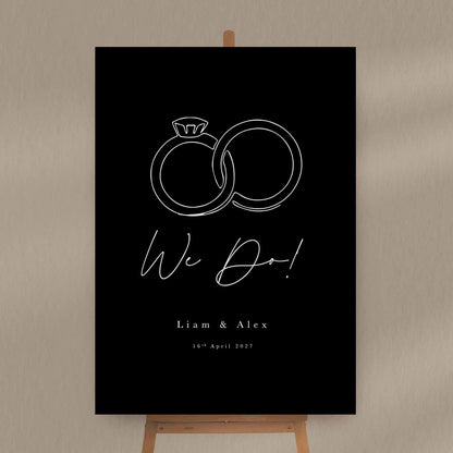 We Do Engagement Party Sign  Ivy and Gold Wedding Stationery   