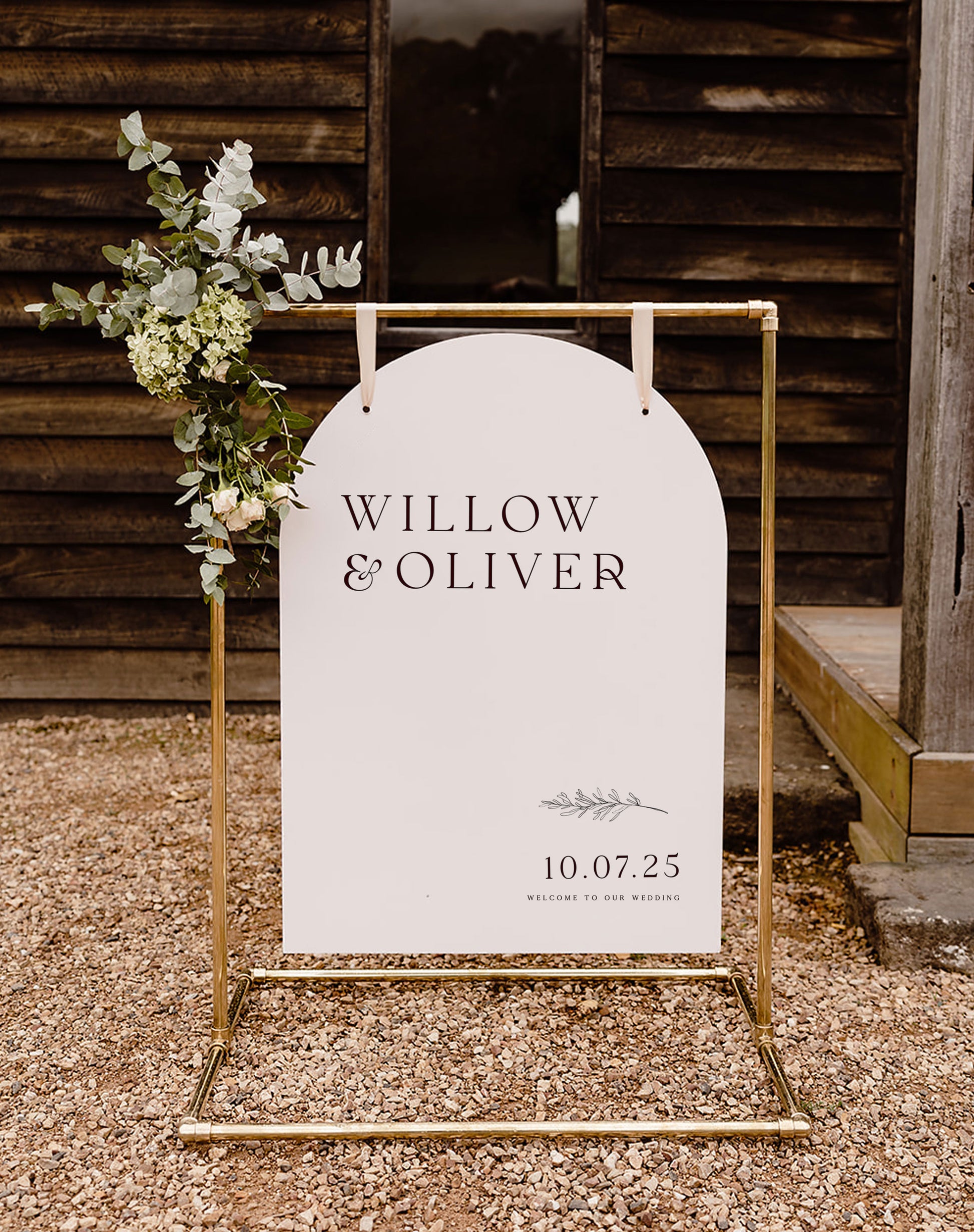 Willow | Botanical Welcome Sign - Ivy and Gold Wedding Stationery