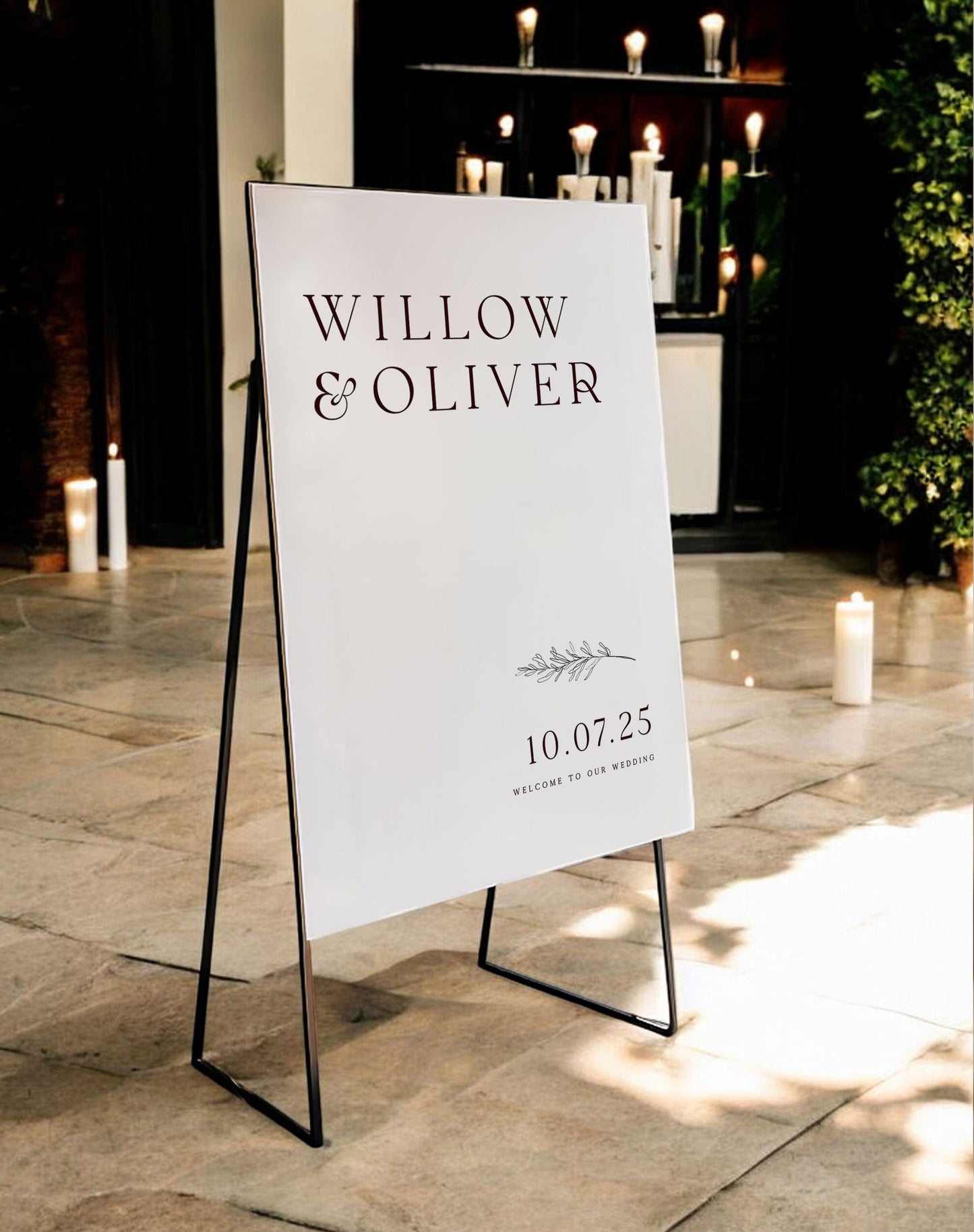 Willow | Botanical Welcome Sign - Ivy and Gold Wedding Stationery