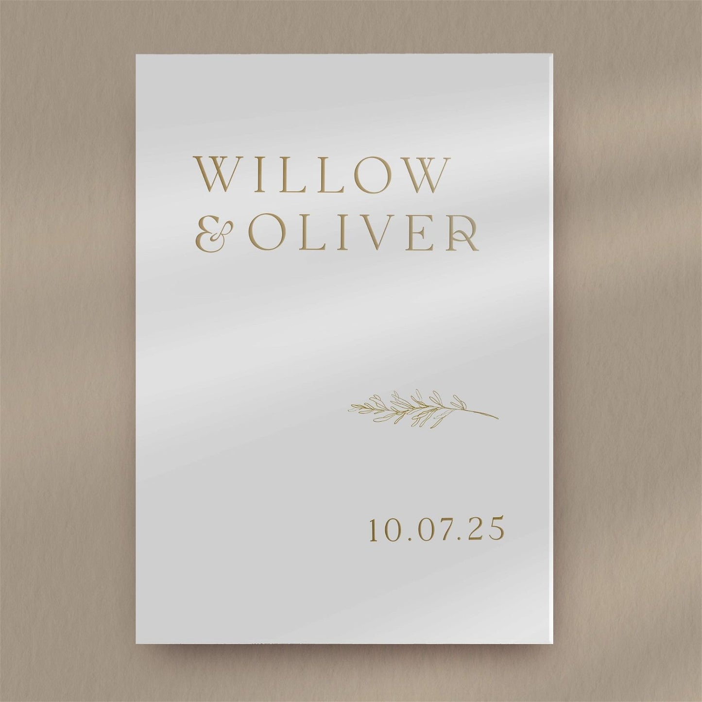Willow | Botanical Save The Date  Ivy and Gold Wedding Stationery   