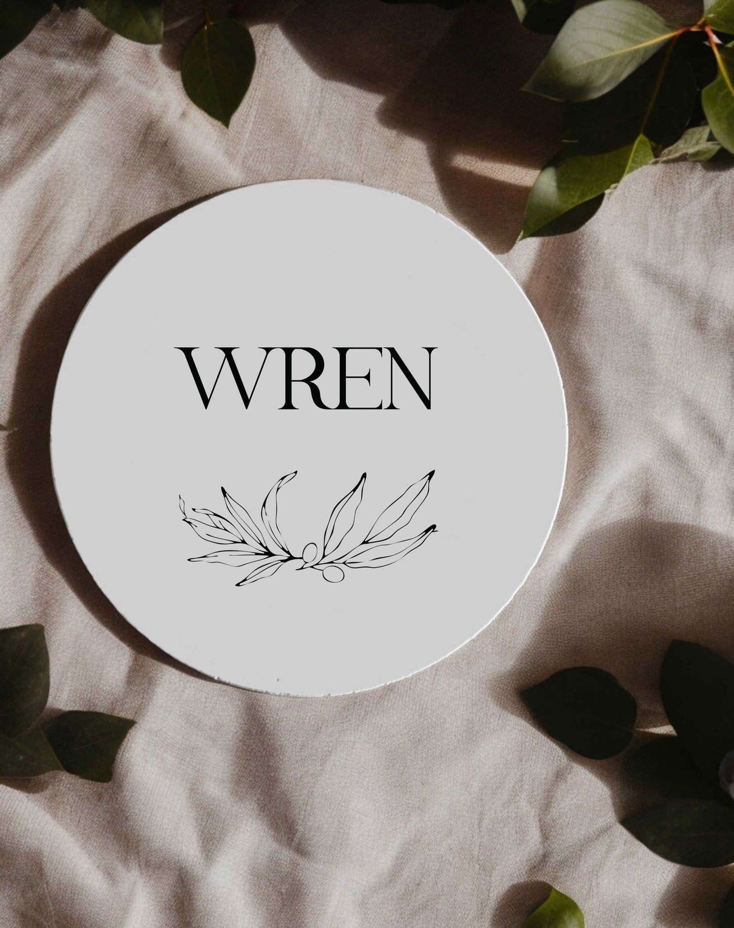 Wren | Foliage Place Card - Ivy and Gold Wedding Stationery -  