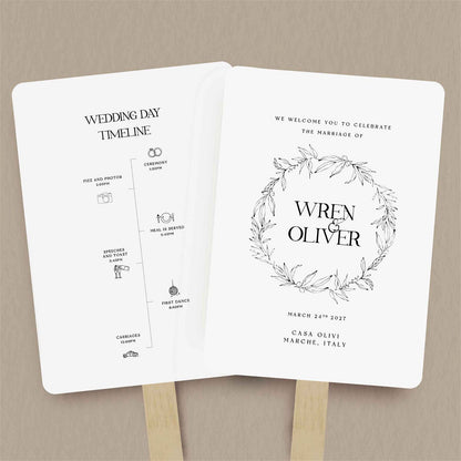 Wren Order Of Service  Ivy and Gold Wedding Stationery   