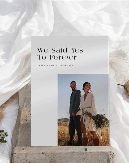 Yes To Forever Reception Invitation - Ivy and Gold Wedding Stationery