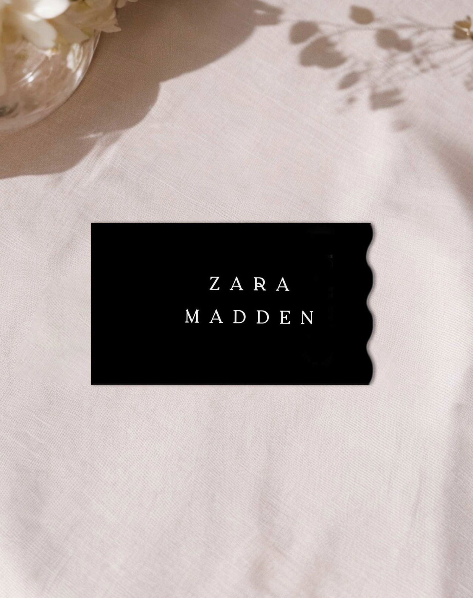 Zara | Minimal Place Card - Ivy and Gold Wedding Stationery -  