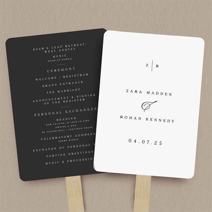 Zara Order Of Service  Ivy and Gold Wedding Stationery   