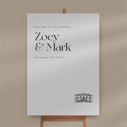 Zoey | Bespoke Venue Illustration Welcome Sign Welcome Sign Welcome Sign   
