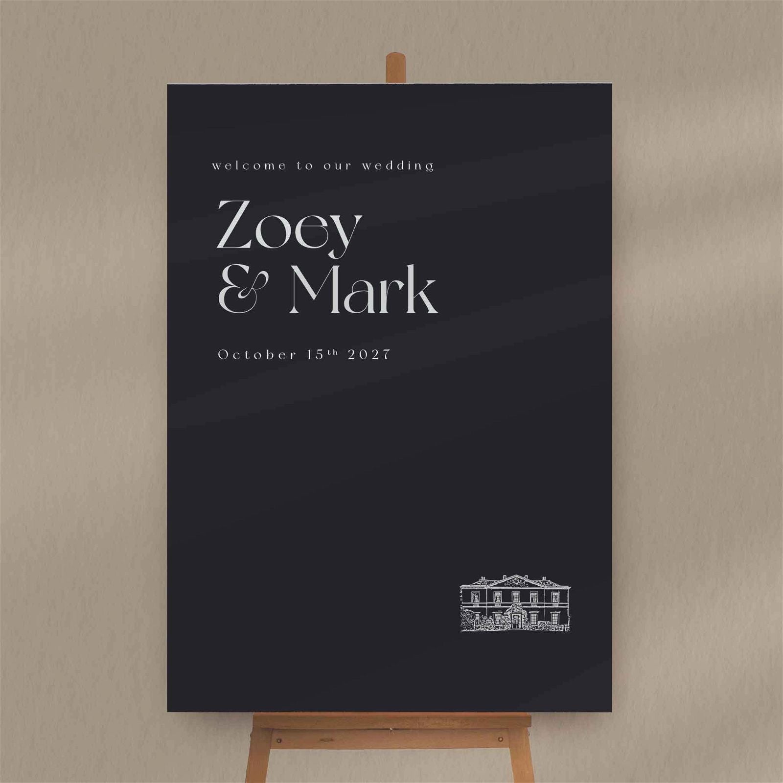 Zoey | Bespoke Venue Illustration Welcome Sign Welcome Sign Welcome Sign   