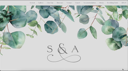 Seraphina Eucalyptus Wedding Website Template